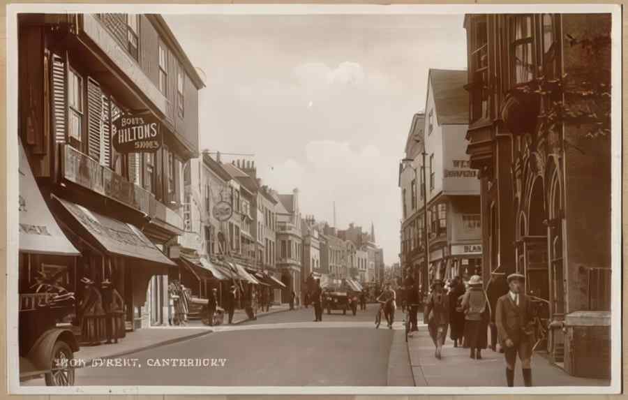 High Street Road Uk Eke15312 Vintage A4 Photo Print