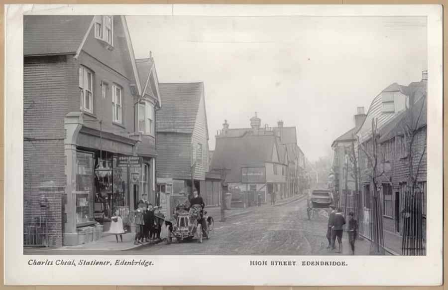 High Street Road Uk Eke15323 Vintage A4 Photo Print