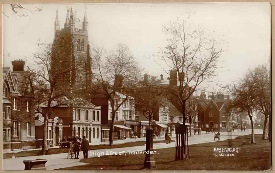 High Street Road Uk Eke15337 Vintage A4 Photo Print