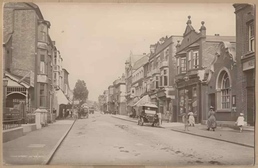 High Street Road Uk Eke15349 Vintage A4 Photo Print