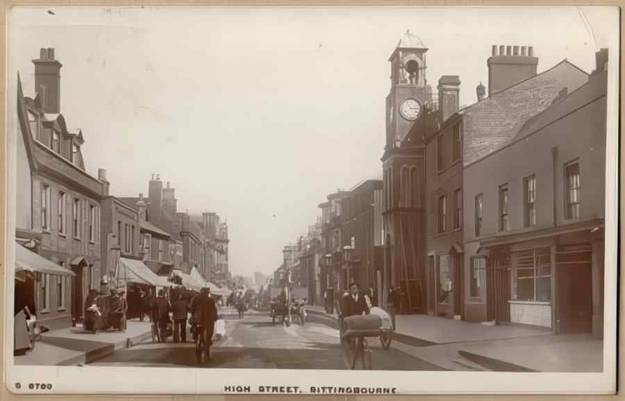High Street Road Uk Eke15415 Vintage A4 Photo Print