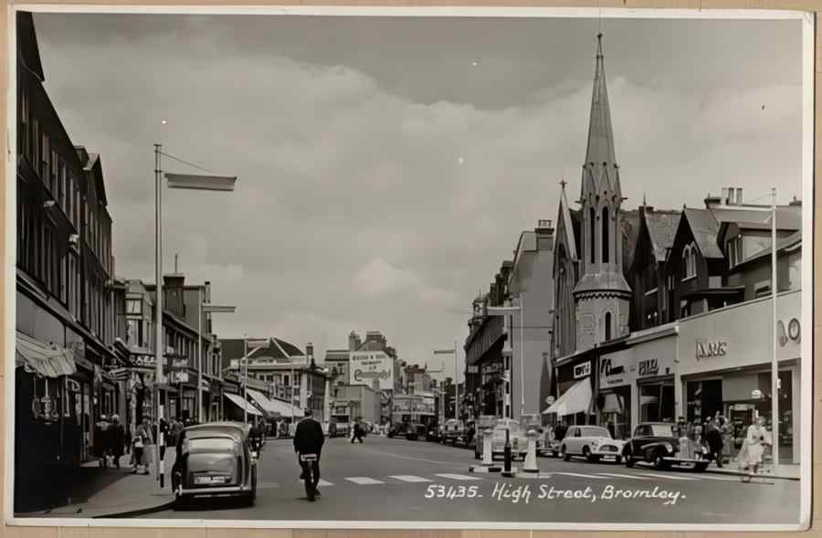 High Street Road Uk Eke15416 Vintage A4 Photo Print