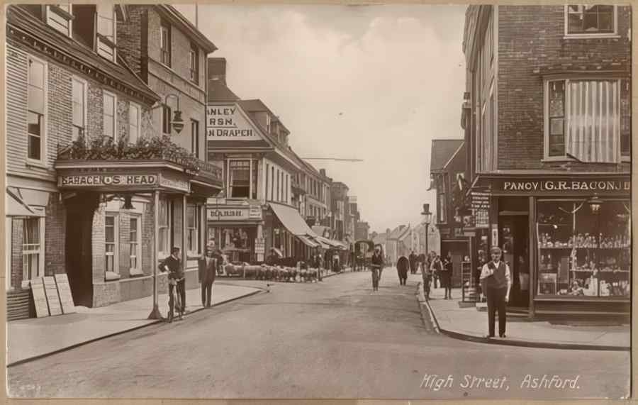 High Street Road Uk Eke15419 Vintage A4 Photo Print