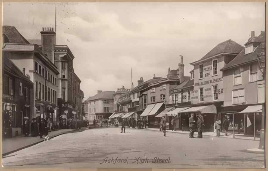 High Street Road Uk Eke15421 Vintage A4 Photo Print