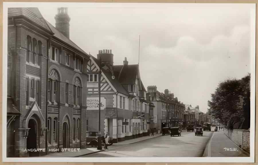 High Street Road Uk Eke15422 Vintage A4 Photo Print