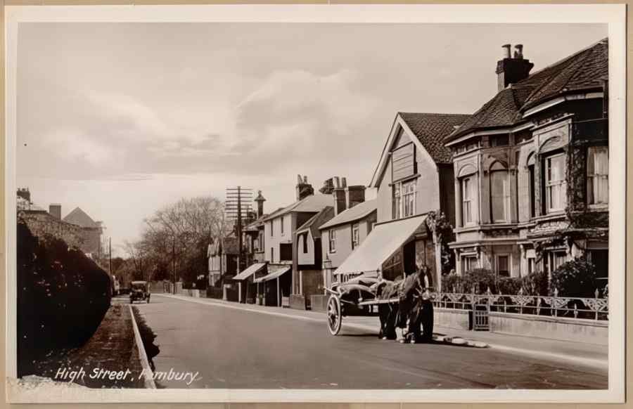 High Street Road Uk Eke15446 Vintage A4 Photo Print