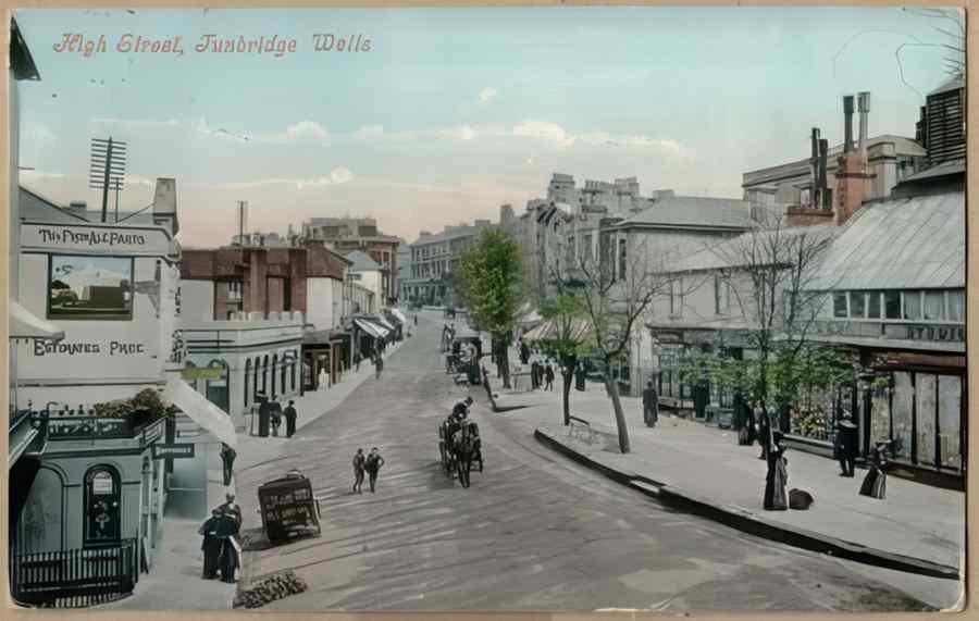 High Street Road Uk Eke15833 Vintage A4 Photo Print