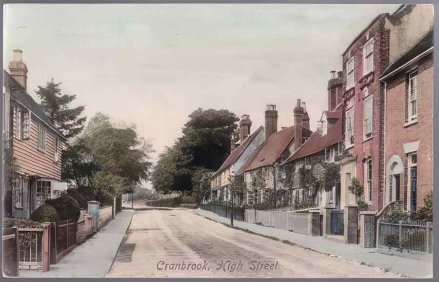 High Street Road Uk Eke19007 Vintage A4 Photo Print