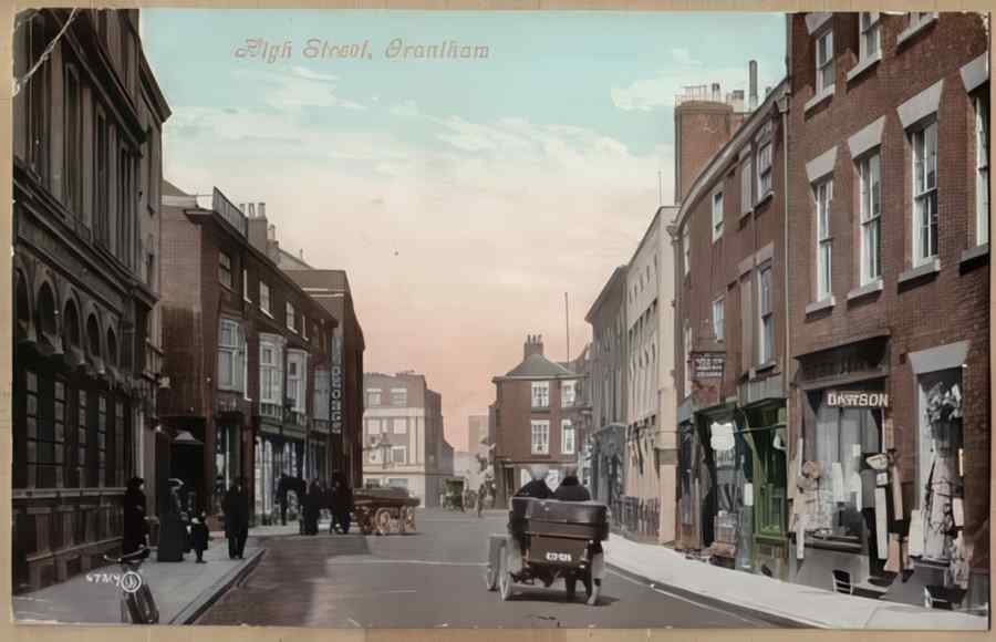 High Street Road Uk Eli15156 Vintage A4 Photo Print