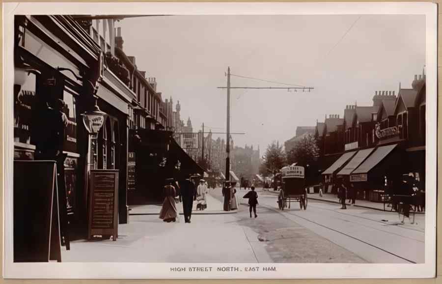 High Street Road Uk Eln11865 Vintage A4 Photo Print