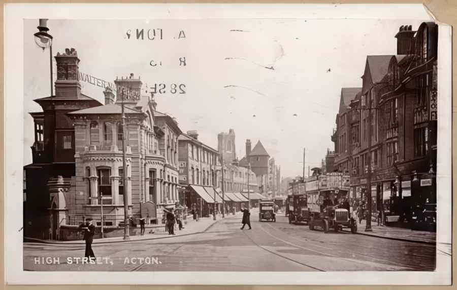 High Street Road Uk Eln13604 Vintage A4 Photo Print