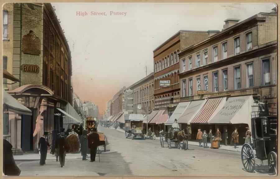 High Street Road Uk Els12316 Vintage A4 Photo Print
