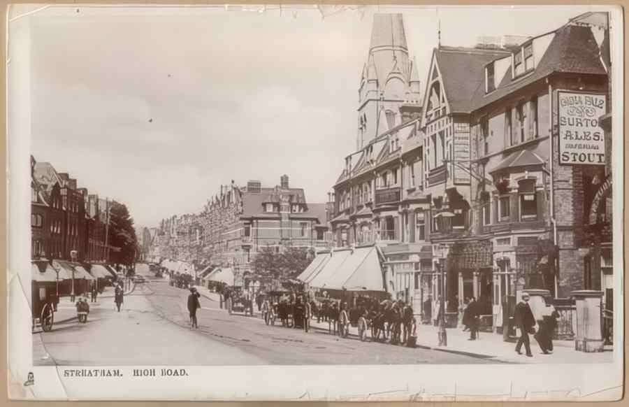 High Street Road Uk Els13195 Vintage A4 Photo Print