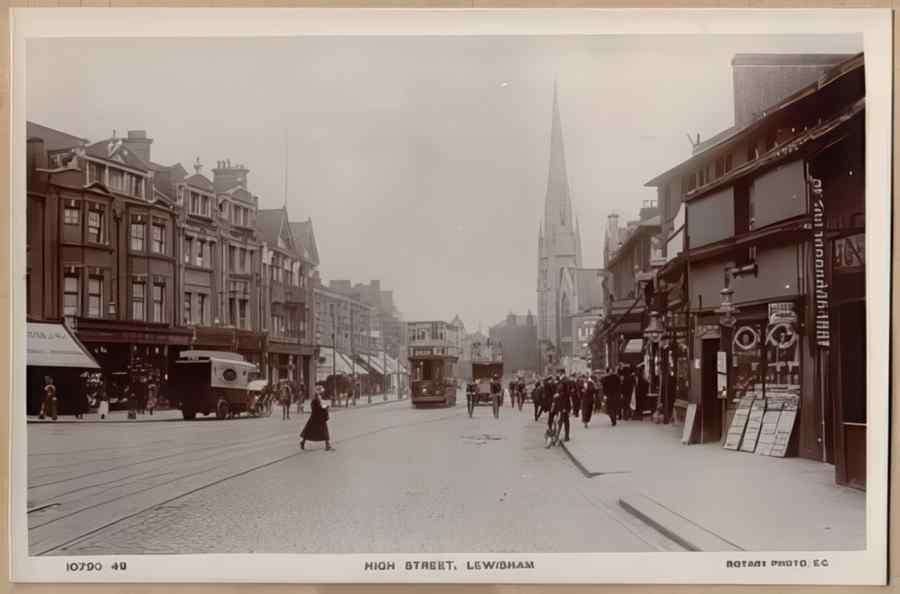 High Street Road Uk Els14614 Vintage A4 Photo Print