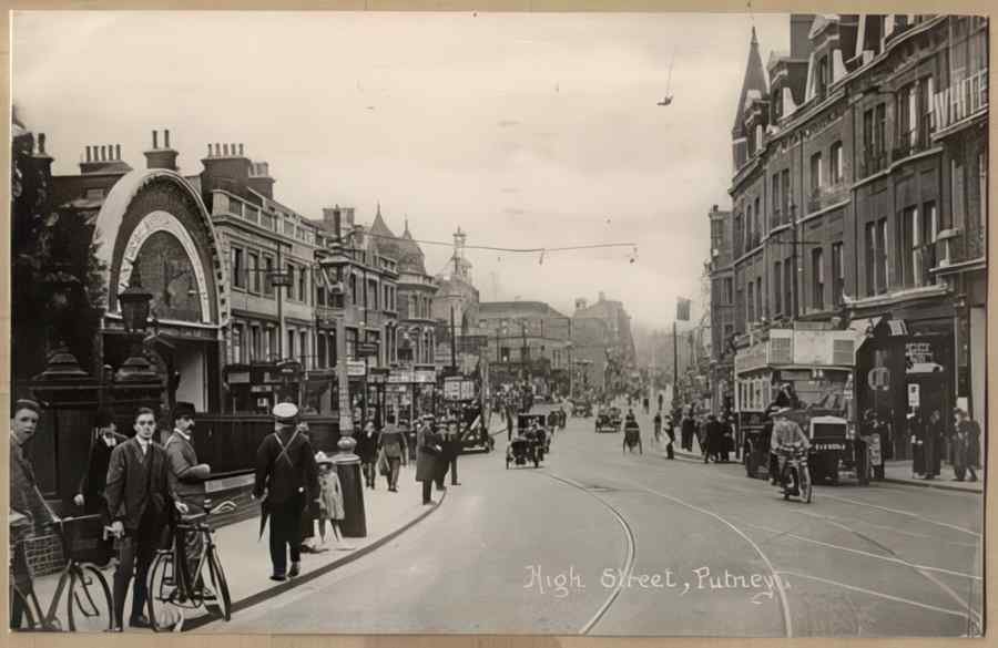 High Street Road Uk Els14623 Vintage A4 Photo Print