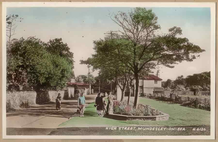 High Street Road Uk Enf14833 Vintage A4 Photo Print
