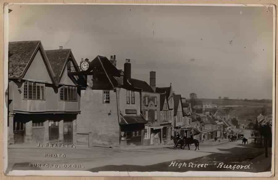 High Street Road Uk Eox13876 Vintage A4 Photo Print