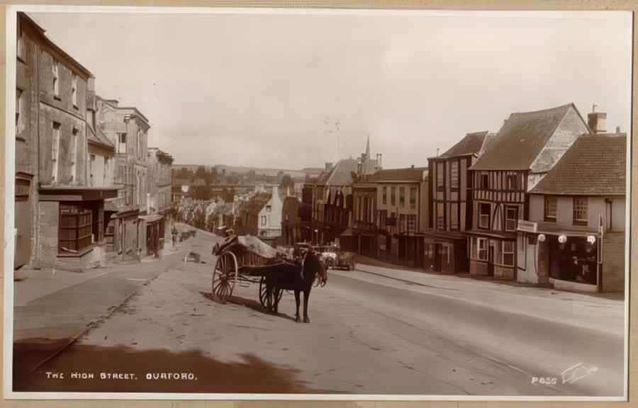 High Street Road Uk Eox14527 Vintage A4 Photo Print