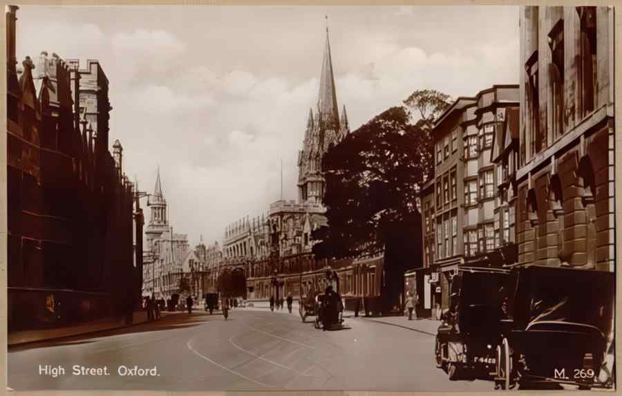 High Street Road Uk Eox14533 Vintage A4 Photo Print