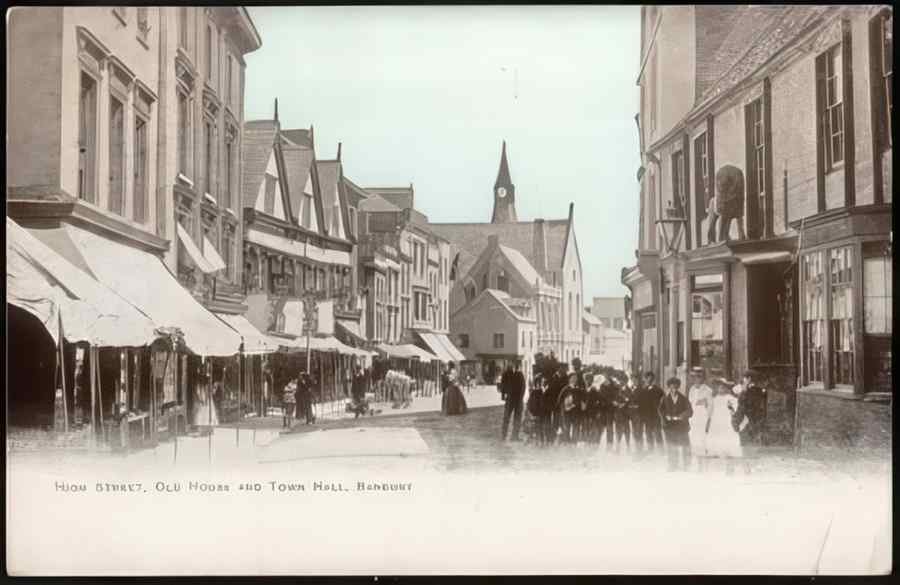 High Street Road Uk Eox19881 Vintage A4 Photo Print