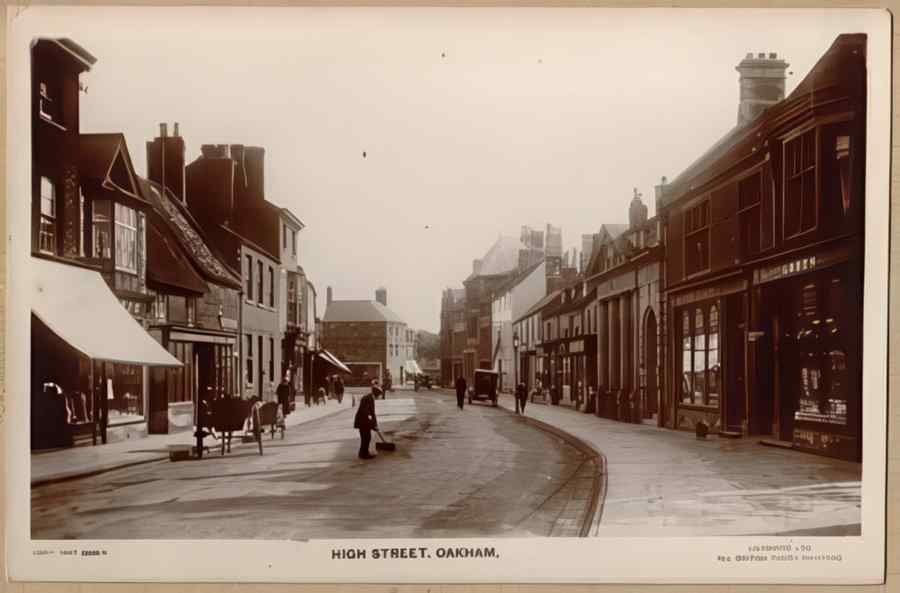 High Street Road Uk Eru11581 Vintage A4 Photo Print
