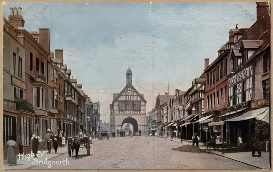 High Street Road Uk Esh16500 Vintage A4 Photo Print