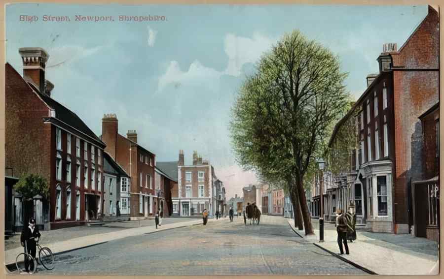 High Street Road Uk Esh17618 Vintage A4 Photo Print
