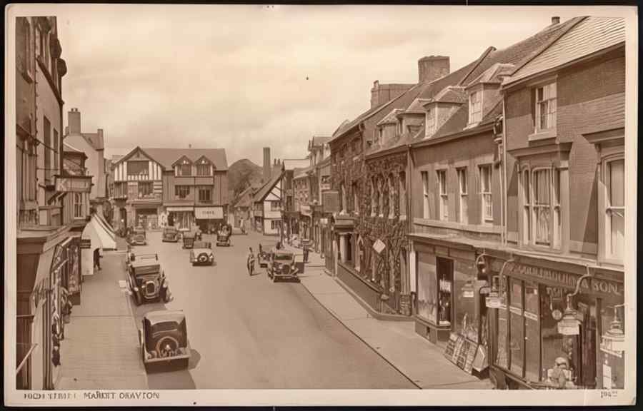 High Street Road Uk Esh19976 Vintage A4 Photo Print