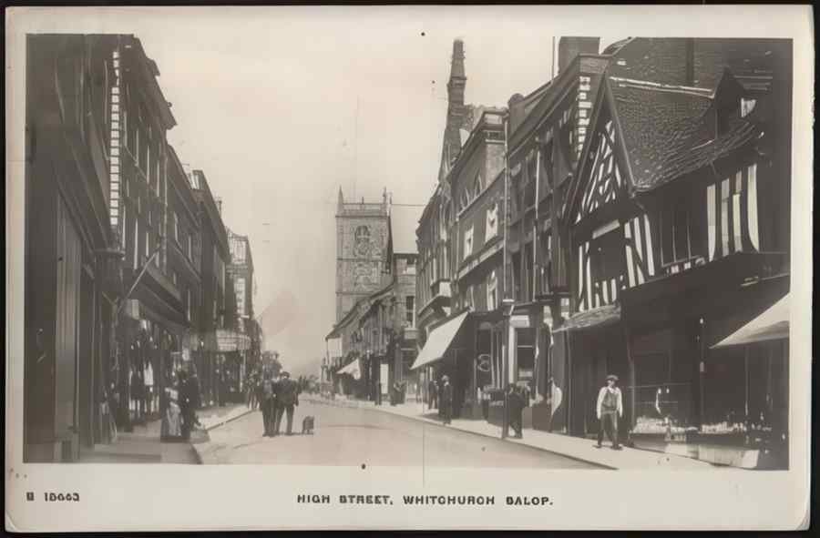 High Street Road Uk Esh20082 Vintage A4 Photo Print