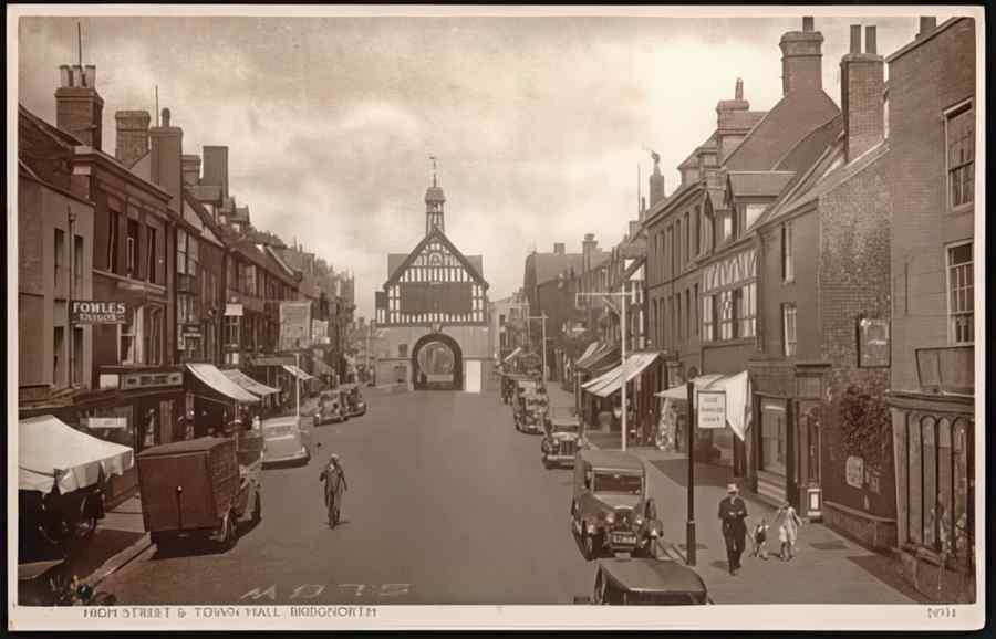 High Street Road Uk Esh20219 Vintage A4 Photo Print