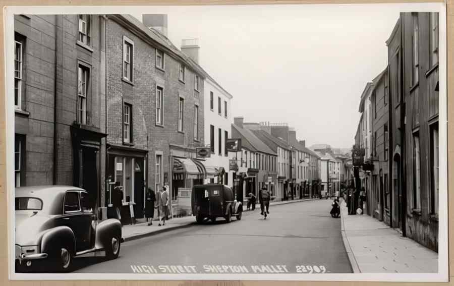 High Street Road Uk Eso13209 Vintage A4 Photo Print