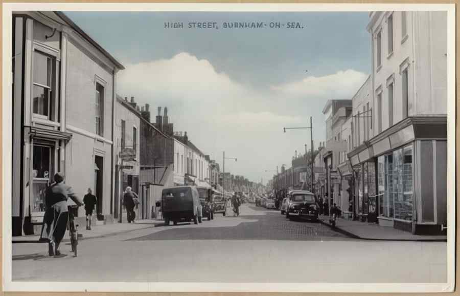 High Street Road Uk Eso18162 Vintage A4 Photo Print