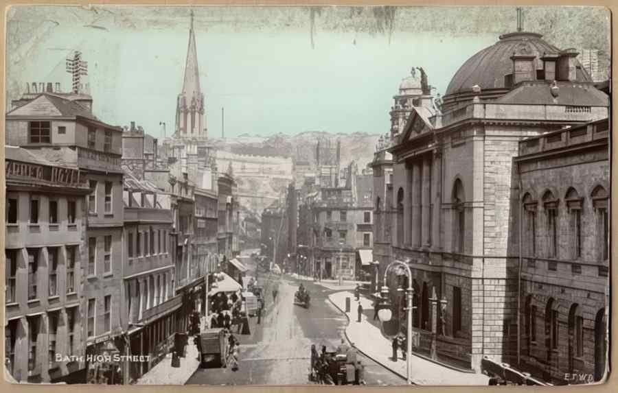 High Street Road Uk Eso18229 Vintage A4 Photo Print