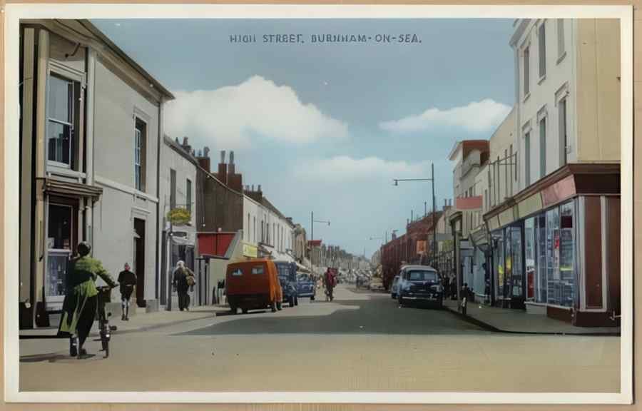 High Street Road Uk Eso18678 Vintage A4 Photo Print