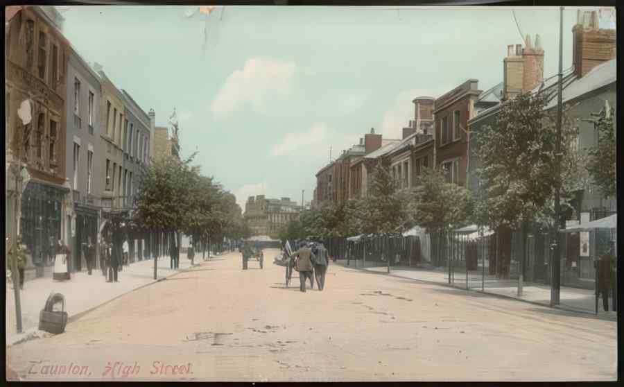 High Street Road Uk Eso19973 Vintage A4 Photo Print