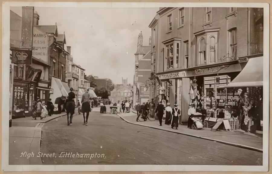 High Street Road Uk Esx13810 Vintage A4 Photo Print