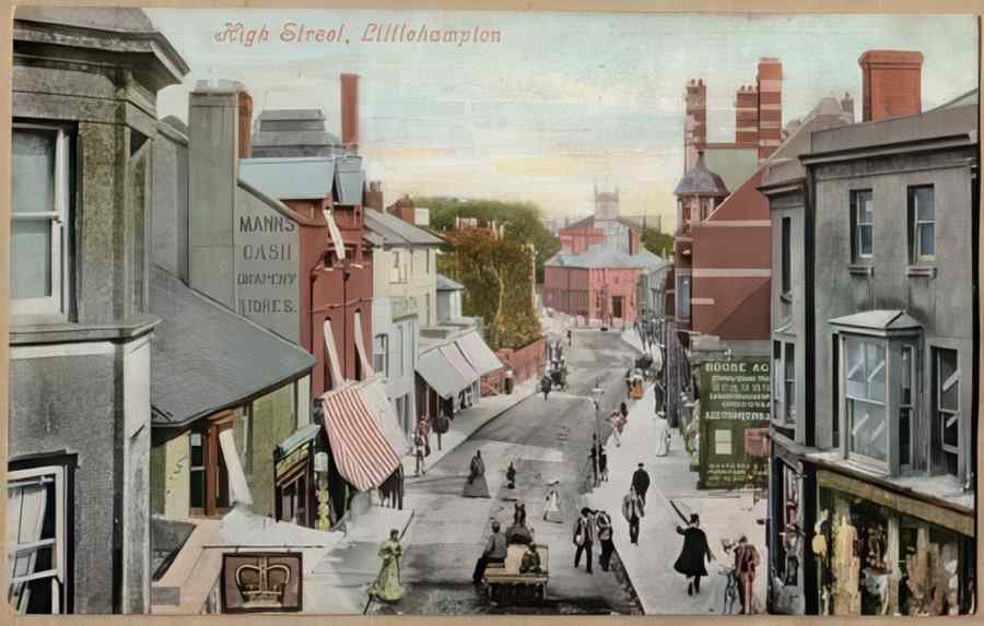 High Street Road Uk Esx17161 Vintage A4 Photo Print
