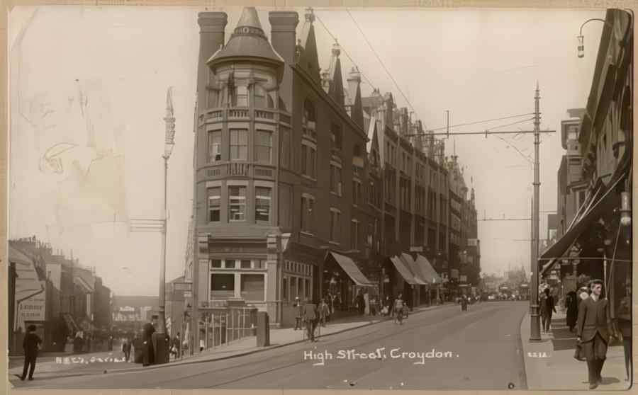 High Street Road Uk Esy11728 Vintage A4 Photo Print