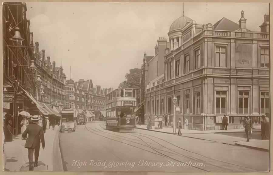 High Street Road Uk Esy13852 Vintage A4 Photo Print