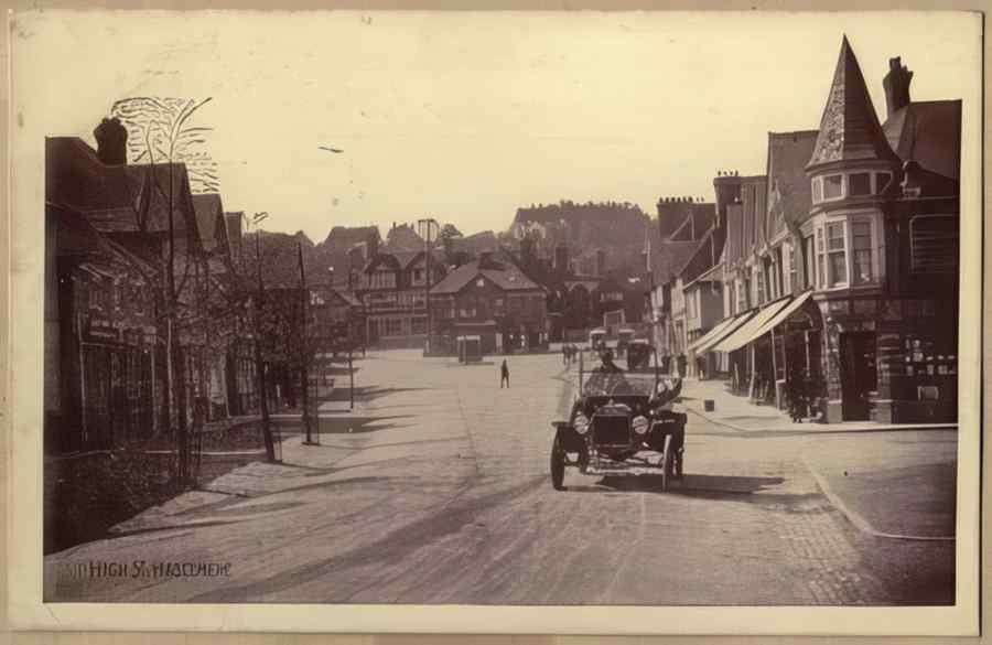 High Street Road Uk Esy14361 Vintage A4 Photo Print