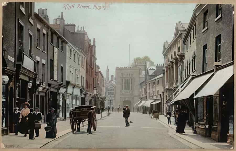 High Street Road Uk Ewa15690 Vintage A4 Photo Print
