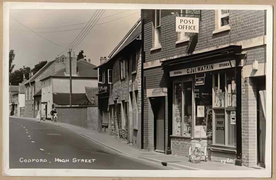 High Street Road Uk Ewi11675 Vintage A4 Photo Print