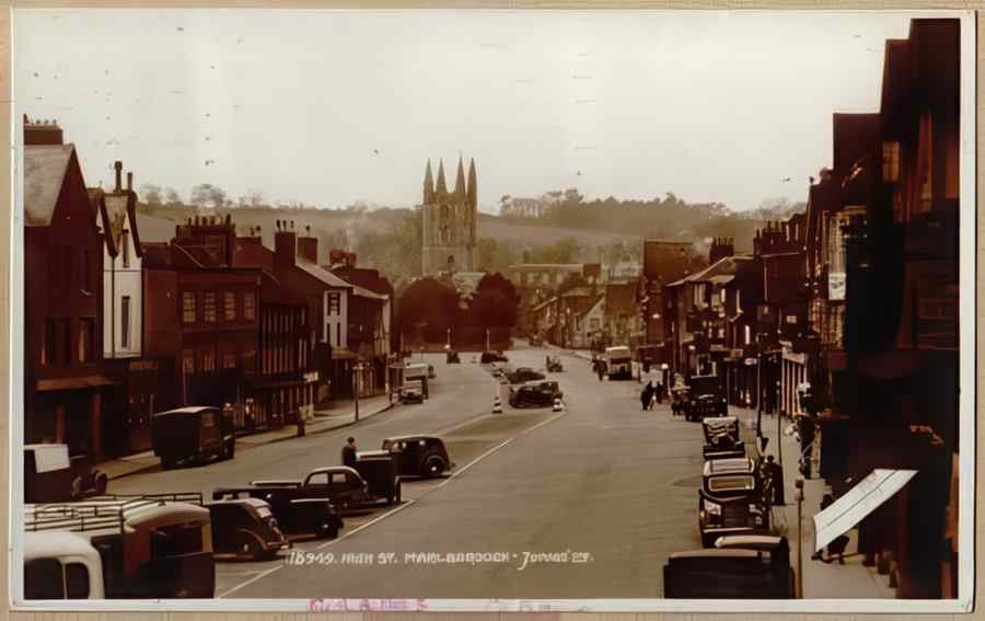 High Street Road Uk Ewi15052 Vintage A4 Photo Print