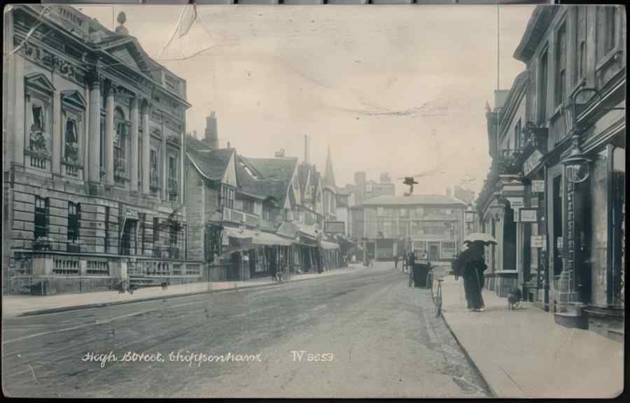 High Street Road Uk Ewi16422 Vintage A4 Photo Print