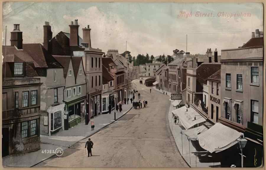 High Street Road Uk Ewi16425 Vintage A4 Photo Print