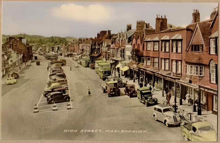 High Street Road Uk Ewi17124 Vintage A4 Photo Print