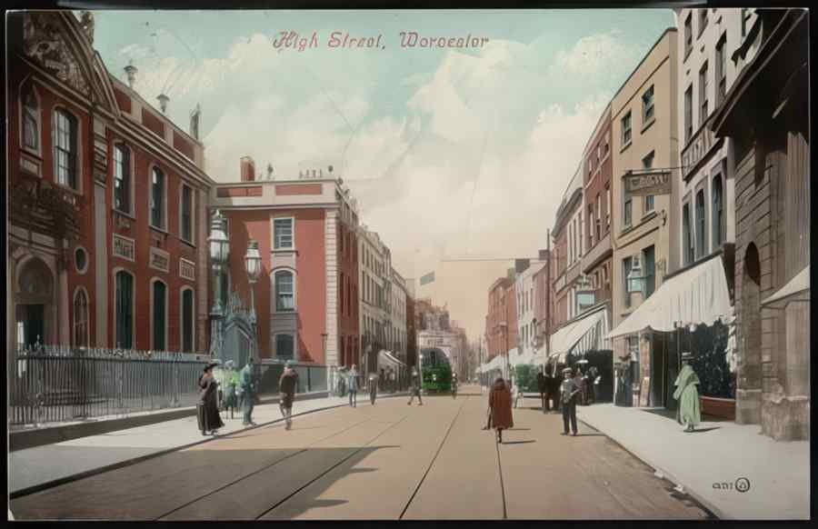 High Street Road Uk Ewo20190 Vintage A4 Photo Print