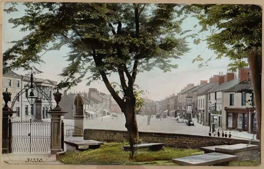High Street Road Uk Eyo14006 Vintage A4 Photo Print