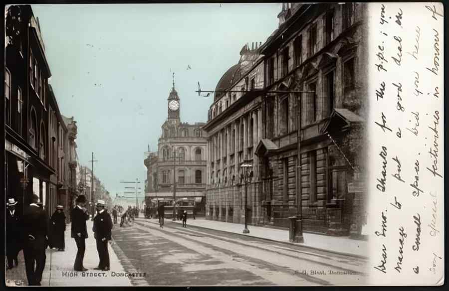 High Street Road Uk Eyo19925 Vintage A4 Photo Print