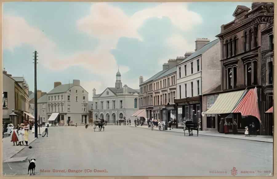 High Street Road Uk Nir12915 Vintage A4 Photo Print